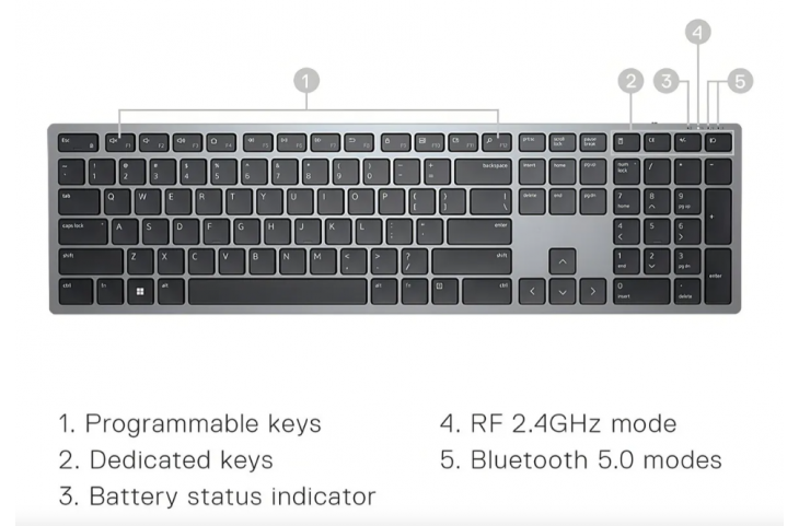 Dell KM7321W Kit Teclado / Mouse Español Multi-Device Wireless y BT