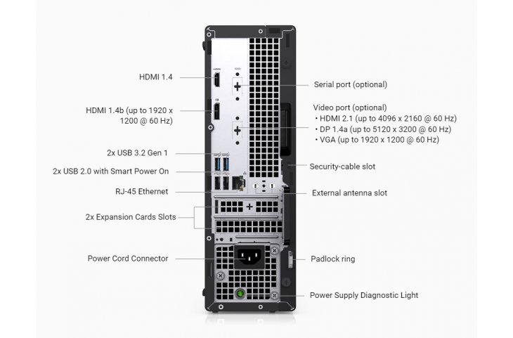 DELL OPTIPLEX 7010 SFF Core I5 8GB 256GB W11P + Monitor E2222H