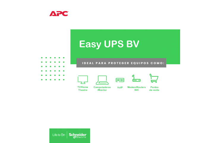 APC UPS BV500I AR con estabilizador (500VA)