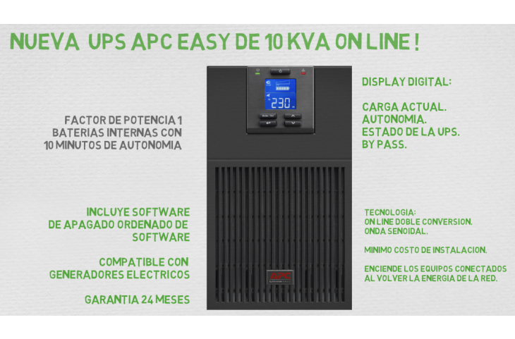 APC UPS EASY ON LINE SRV10KI (10.000W)