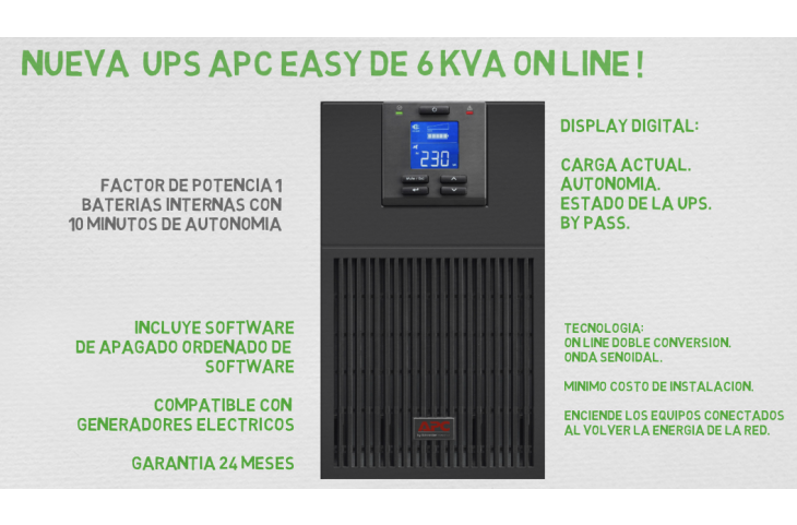 APC UPS EASY ON LINE SRV6KI (6000W)